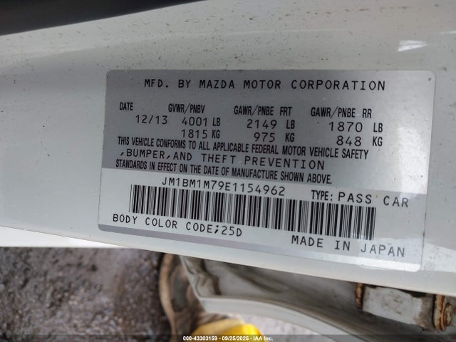 JM1BM1M79E1154962 Mazda pe