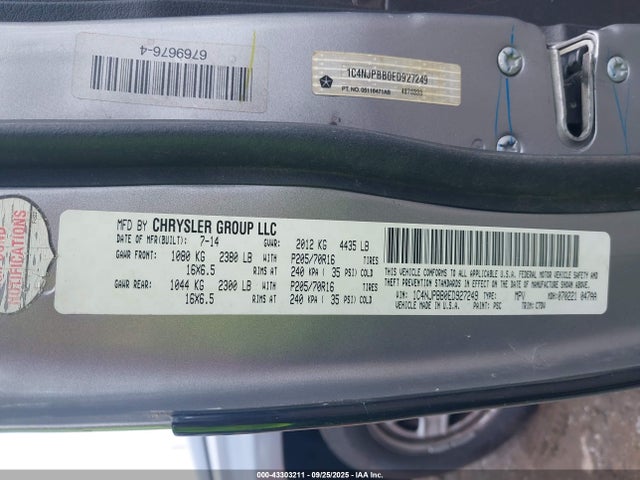 Jeep Patriot 2014 1C4NJPBB0ED927249 Image 9