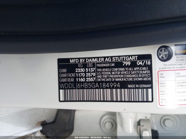 2016 MERCEDES-BENZ CLS 400 WDDLJ6HB5GA184994 Photo 8