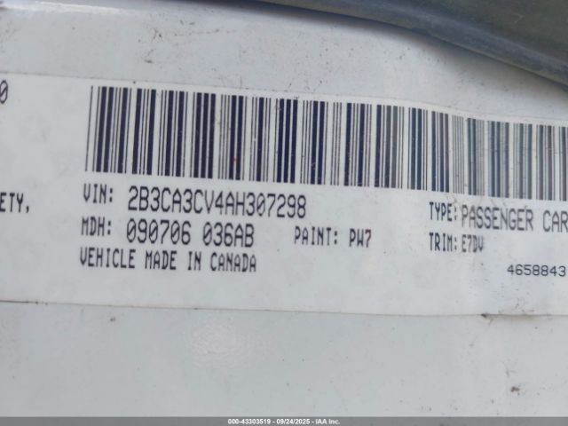 2010 DODGE CHARGER 2B3CA3CV4AH307298 Photo 8