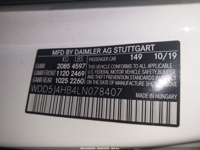 2020 MERCEDES-BENZ CLA 250 WDD5J4HB4LN078407 Photo 8