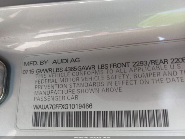 2016 AUDI A3 WAUA7GFFXG1019466 Photo 8