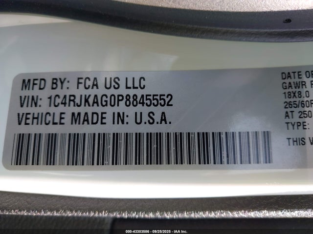 1C4RJKAG0P8845552 Jeep 2023