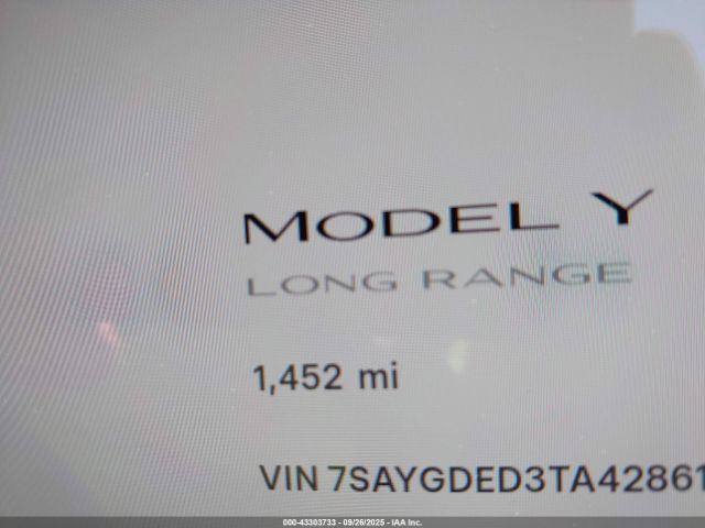 2026 TESLA MODEL Y 7SAYGDED3TA428619 Photo 6