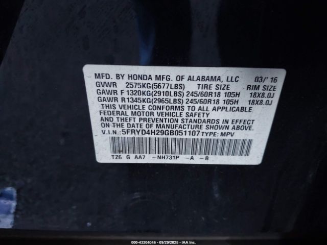 2016 ACURA MDX 5FRYD4H29GB051107 Photo 8