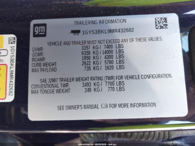 2021 CADILLAC ESCALADE 1GYS3BKL9MR432682 Photo 8