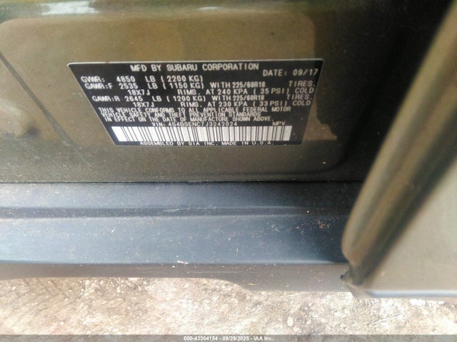 4S4BSENC7J3242024 Subaru u4