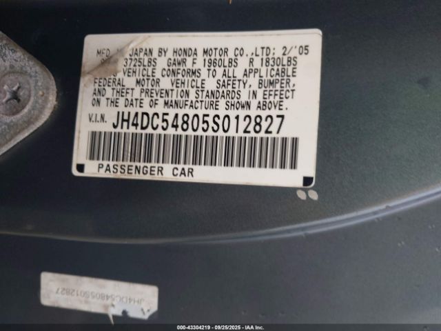 2005 ACURA RSX JH4DC54805S012827 Photo 8