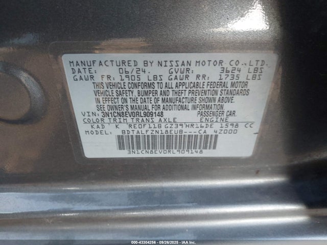 Nissan 2024 2024 3N1CN8EV0RL909148 Image 9