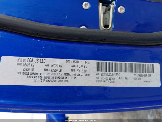 2018 DODGE CHARGER 2C3CDXJG7JH249242 Photo 8