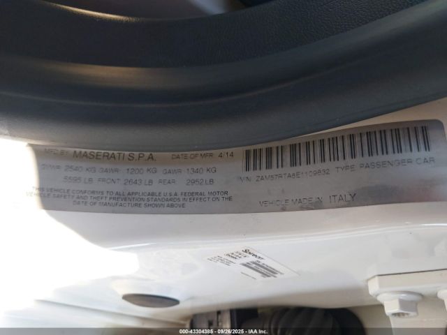 2014 MASERATI GHIBLI ZAM57RTA8E1109832 Photo 8