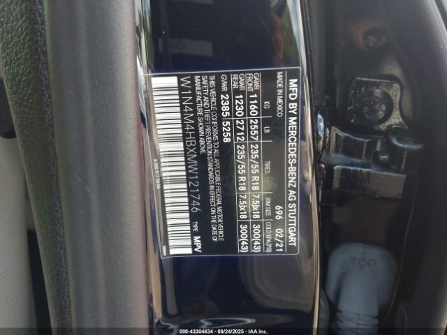 2021 MERCEDES-BENZ GLB 250 W1N4M4HBXMW121746 Photo 8