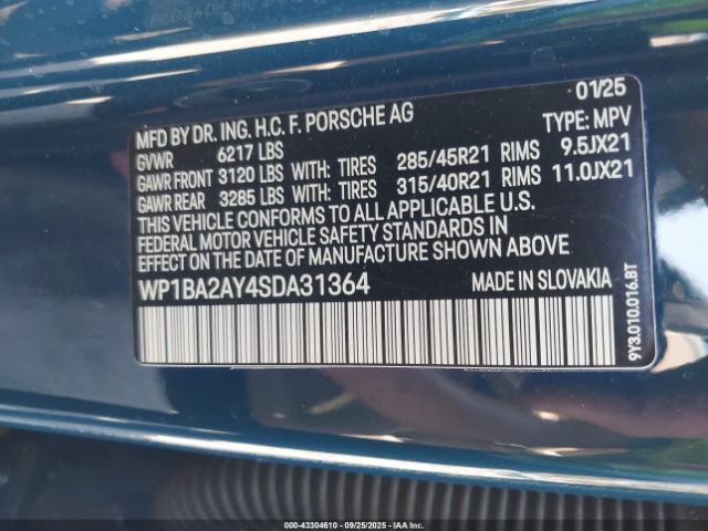 2025 PORSCHE CAYENNE COUPE WP1BA2AY4SDA31364 Photo 8