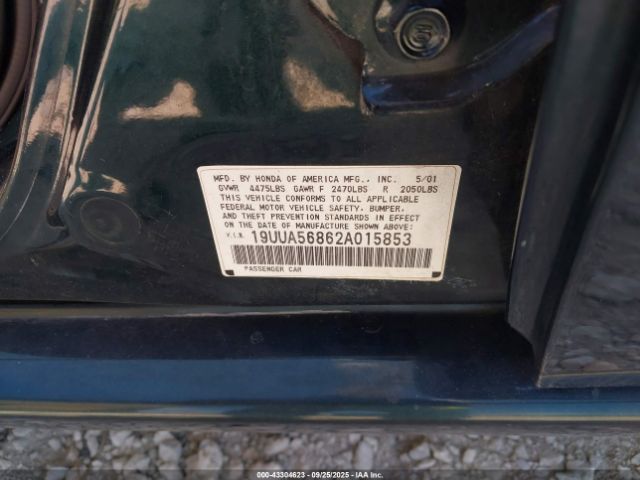 2002 ACURA TL 19UUA56862A015853 Photo 8