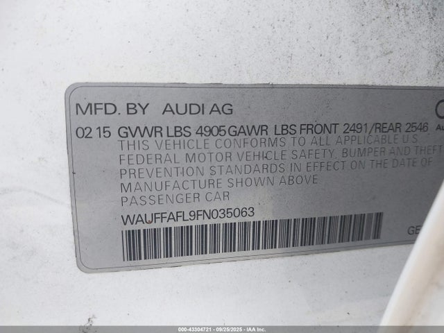2015 AUDI A4 WAUFFAFL9FN035063 Photo 8