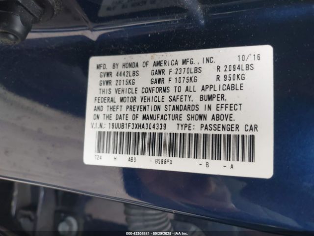 2017 ACURA TLX 19UUB1F3XHA004339 Photo 8
