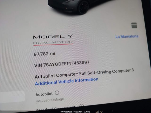 2022 TESLA MODEL Y 7SAYGDEF1NF463697 Photo 6