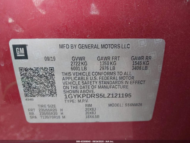 2020 CADILLAC XT6 1GYKPDRS5LZ121195 Photo 8