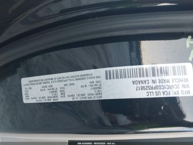 2023 CHRYSLER VOYAGER 2C4RC1CG0PR529817 Photo 8