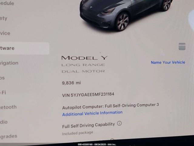 2021 TESLA MODEL Y 5YJYGAEE5MF231184 Photo 6