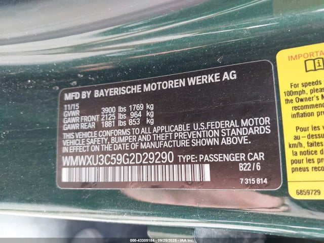 2016 MINI HARDTOP WMWXU3C59G2D29290 Photo 8