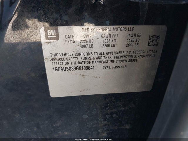 2016 CADILLAC CTS 1G6AU5S89G0108641 Photo 8