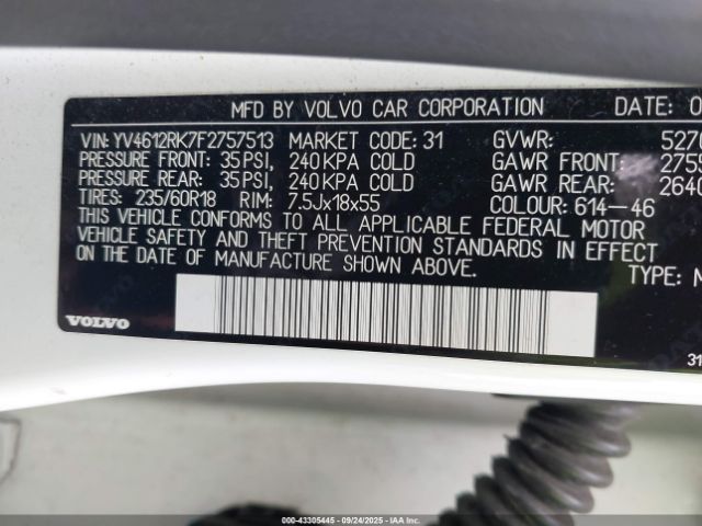 2015 VOLVO XC60 YV4612RK7F2757513 Photo 8