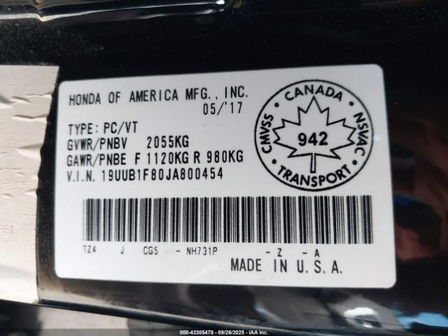 2018 ACURA TLX 19UUB1F80JA800454 Photo 8