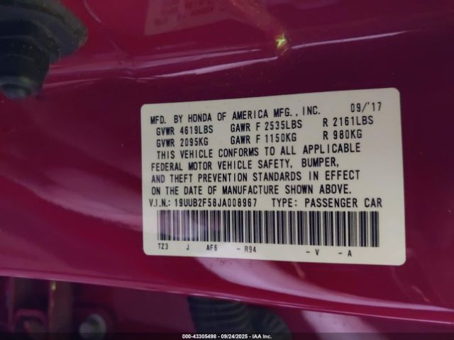 2018 ACURA TLX 19UUB2F58JA008967 Photo 8
