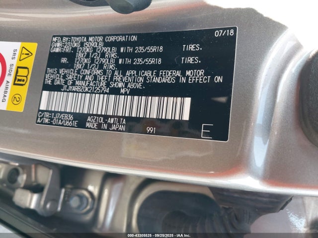 JTJYARBZ0K2125794 Lexus 8ar-fts
