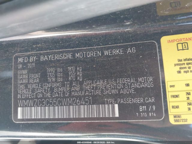 2012 MINI COOPER S COUNTRYMAN WMWZC3C55CWM26451 Photo 8