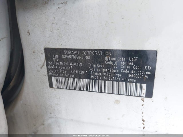 4S4WMARD8M3455060 Subaru 2021