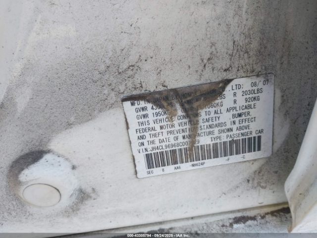 2008 ACURA TSX JH4CL96968C007929 Photo 8