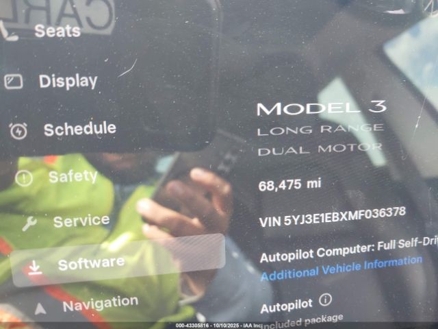 2021 TESLA MODEL 3 5YJ3E1EBXMF036378 Photo 6