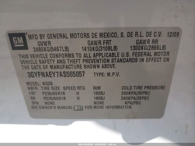 2010 CADILLAC SRX 3GYFNAEY7AS565057 Photo 8