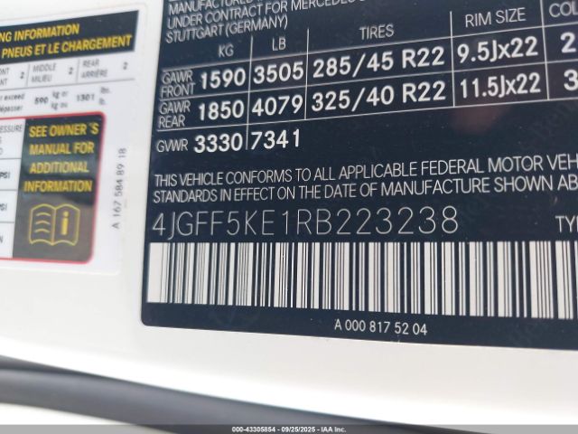 2024 MERCEDES-BENZ GLS 450 4JGFF5KE1RB223238 Photo 8