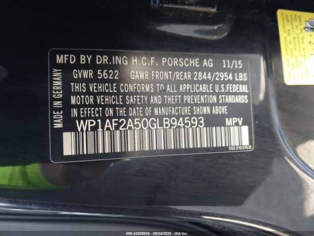 2016 PORSCHE MACAN WP1AF2A50GLB94593 Photo 8