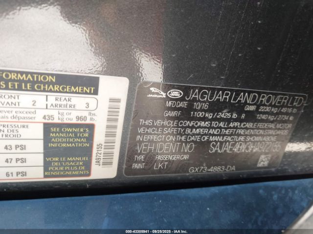 2017 JAGUAR XE SAJAE4BV3HA972155 Photo 8