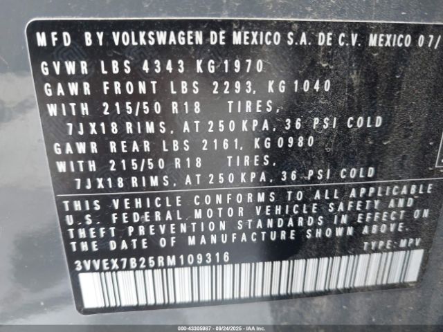 2024 VOLKSWAGEN TAOS 3VVEX7B25RM109316 Photo 8