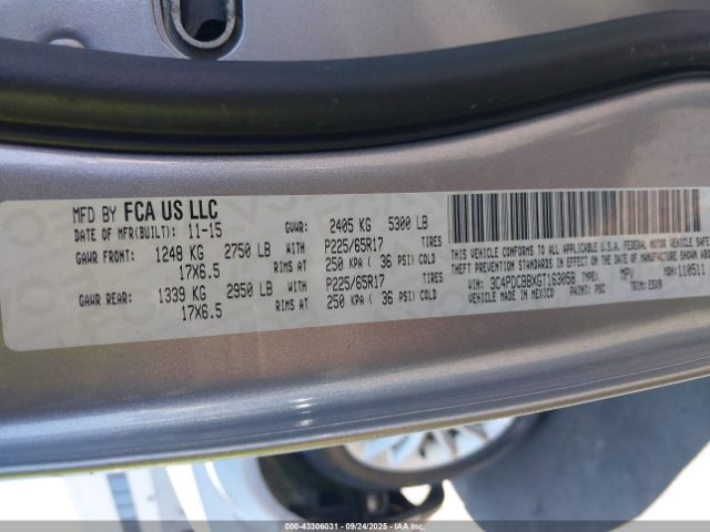 2016 DODGE JOURNEY 3C4PDCBBXGT163058 Photo 8