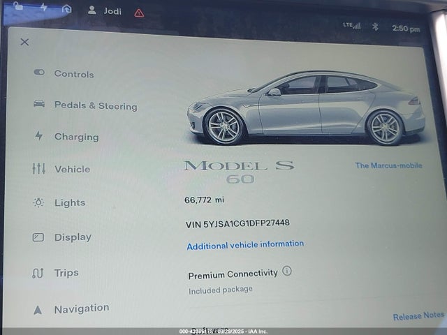 2013 TESLA MODEL S 5YJSA1CG1DFP27448 Photo 6