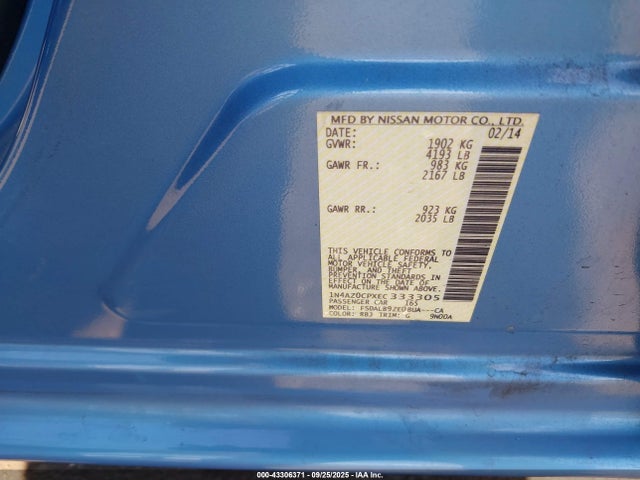 1N4AZ0CPXEC333305 Nissan 2014