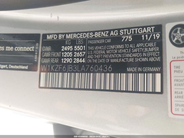 2020 MERCEDES-BENZ E 450 W1KZF6JB3LA760436 Photo 8