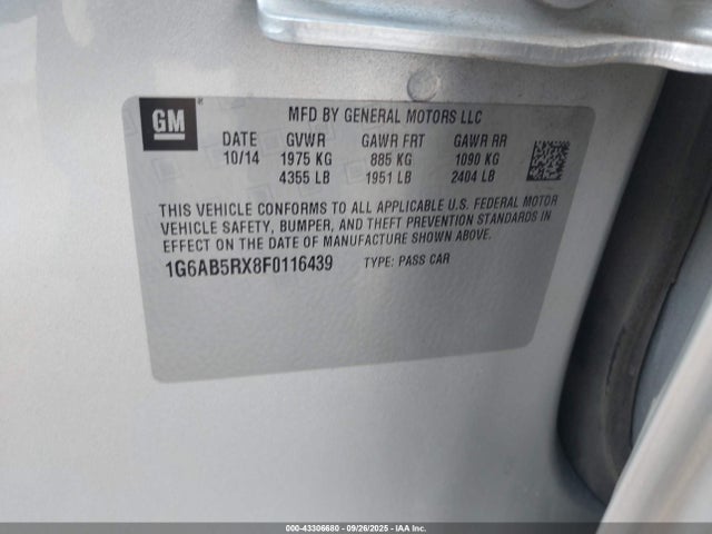 2015 CADILLAC ATS 1G6AB5RX8F0116439 Photo 8