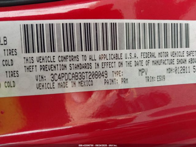 2016 DODGE JOURNEY 3C4PDCAB3GT208049 Photo 8