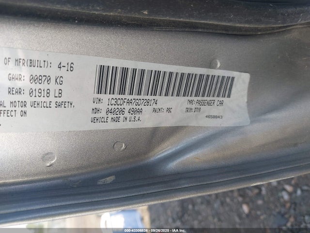 Dodge 2016 2016 1C3CDFAA7GD728174 Image 9