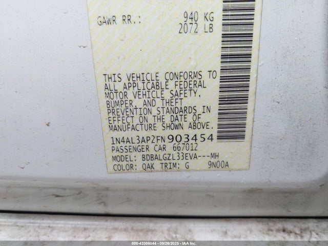 1N4AL3AP2FN903454 Nissan 2015