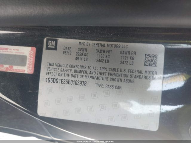 2014 CADILLAC CTS 1G6DG1E35E0103978 Photo 8