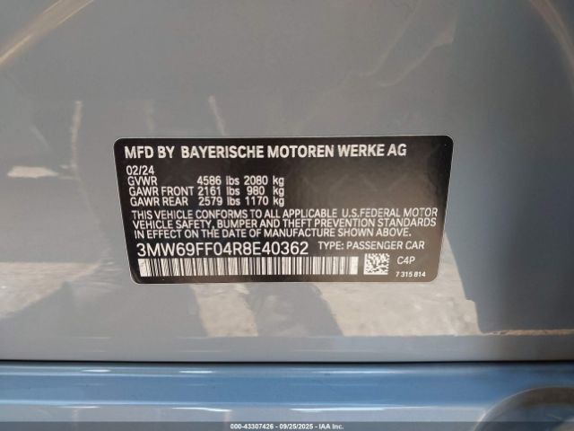 2024 BMW 3 SERIES 3MW69FF04R8E40362 Photo 8