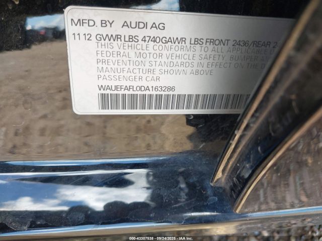 2013 AUDI A4 WAUEFAFL0DA163286 Photo 8